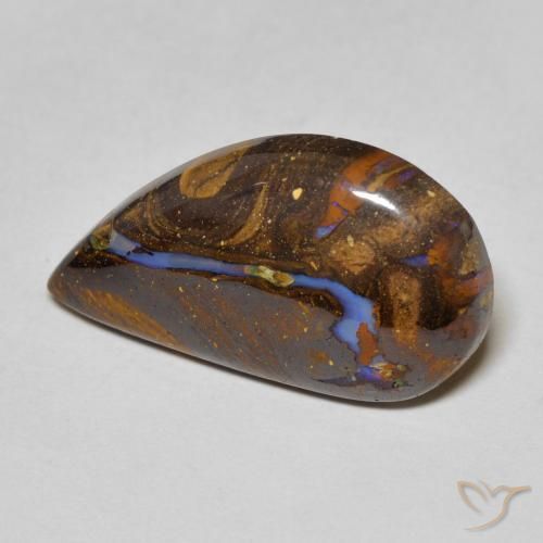 8.10 ct Multicolor Boulder Opal Stone, Natural Boulder Opal in Fancy Cabochon Shape for Sale