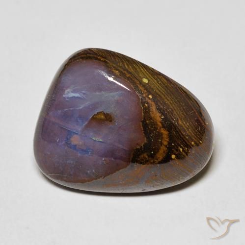 Opale Boulder Multicolore Fantaisie 11,24 ct d'Australie, Dimension 16,7x13,8 mm, Pierre gemme naturelle Non traité, pureté Opaque , 1 pièce d'opale boulder fancy cabochon, dureté de Mohs de 5.5 à 6.5, Photo A