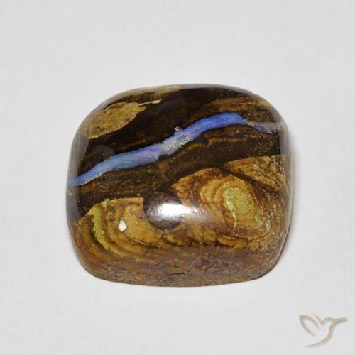 Boulder Opal Gemstone in 14 x 14 mm (calibrated) Size for Sale, Boulder Opal Stone in Multicolor Color