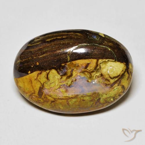 14.45ct Natural Multicolor Boulder Opal, Oval, Opaque
