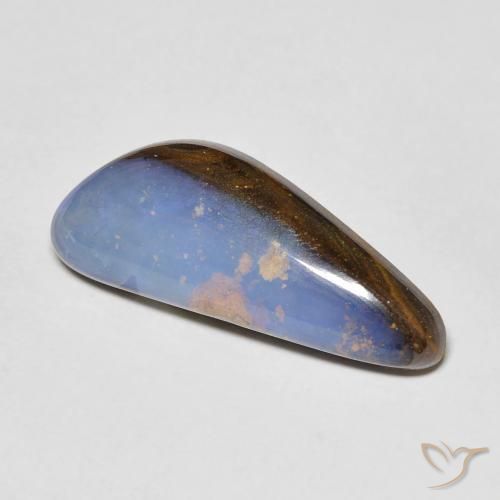 9.45 ct Multicolor Boulder Opal Stone, Natural Boulder Opal in Fancy Cabochon Shape for Sale