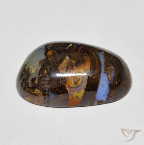Boulder Opal Gemstone in 18.3 x 12.2 mm Size for Sale, Boulder Opal Stone in Multicolor Color