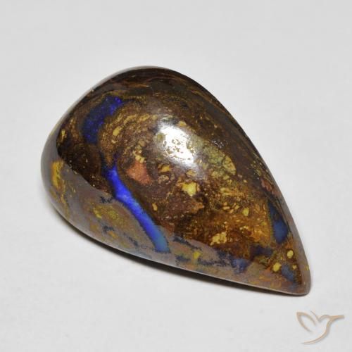 20.30 ct Multicolor Boulder Opal Stone, Natural Boulder Opal in Fancy Cabochon Shape for Sale