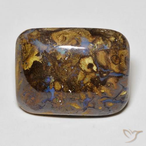 20.10ct Natural Multicolor Boulder Opal, Cushion, Opaque