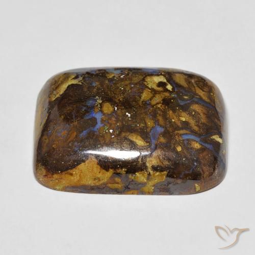 Boulder Opal Gemstone in 21.1 x 16.6 mm Size for Sale, Boulder Opal Stone in Multicolor Color