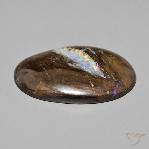 Boulder Opal Gemstone in 34.3 x 24.1 mm Size for Sale, Boulder Opal Stone in Multicolor Color