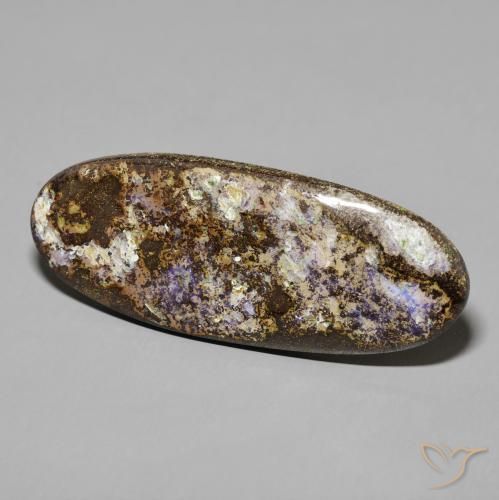 24.71 ct Multicolor Boulder Opal Stone, Natural Boulder Opal in Oval Cabochon Shape for Sale