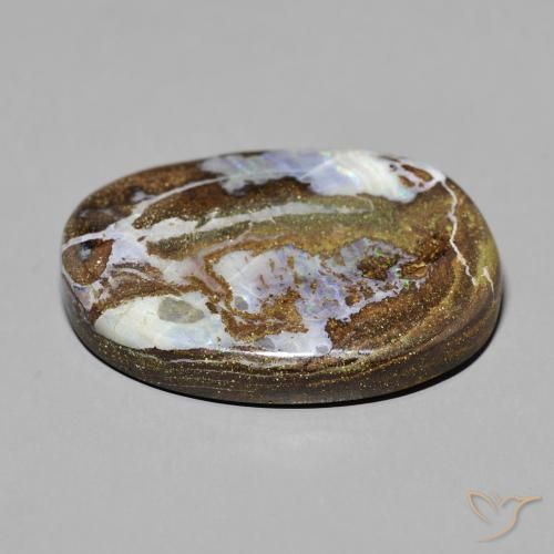 Boulder Opal Gemstone in 32.3 x 24.3 mm Size for Sale, Boulder Opal Stone in Multicolor Color