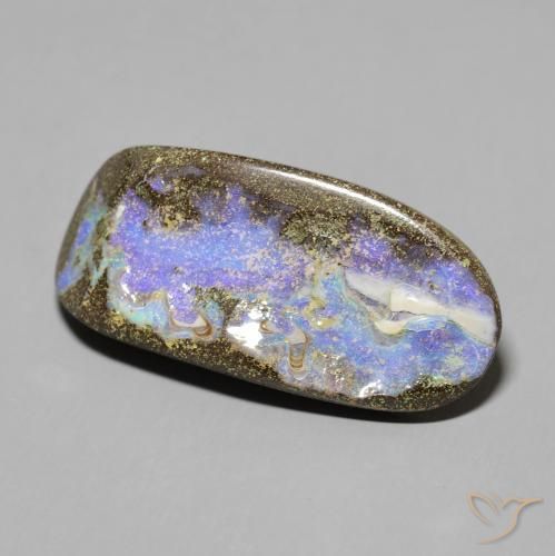 27.72 ct Multicolor Boulder Opal Stone, Natural Boulder Opal in Fancy Cabochon Shape for Sale