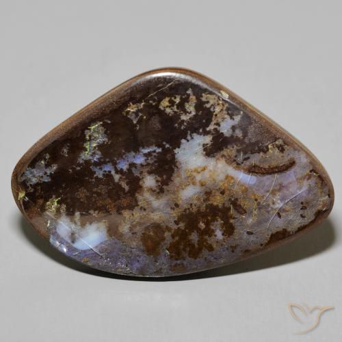 45.10 ct Multicolor Boulder Opal Gemstone, Boulder Opal Gem in Fancy Cabochon Shape for Sale.