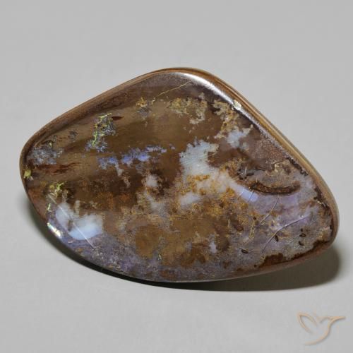 45.10 ct Multicolor Boulder Opal Stone, Natural Boulder Opal in Fancy Cabochon Shape for Sale