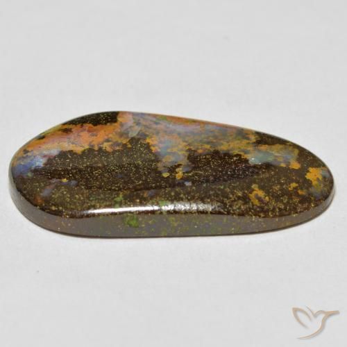 Boulder Opal Gemstone in 29.3 x 14.7 mm Size for Sale, Boulder Opal Stone in Multicolor Color