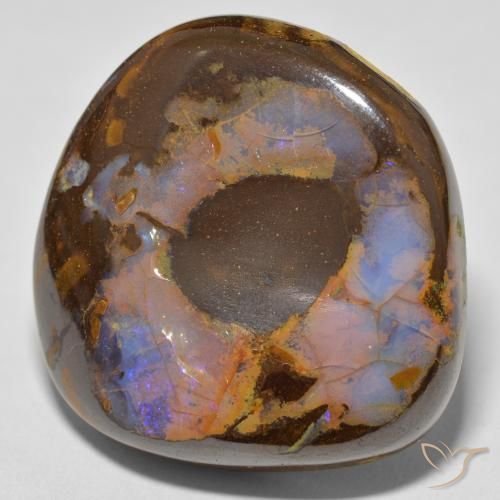 63.70 ct Multicolor Boulder Opal Stone, Natural Boulder Opal in Fancy Cabochon Shape for Sale