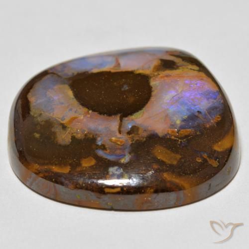 Boulder Opal Gemstone in 29.5 x 29.3 mm Size for Sale, Boulder Opal Stone in Multicolor Color
