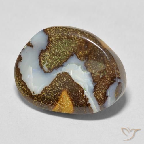 8.60 ct Multicolor Boulder Opal Stone, Natural Boulder Opal in Fancy Cabochon Shape for Sale