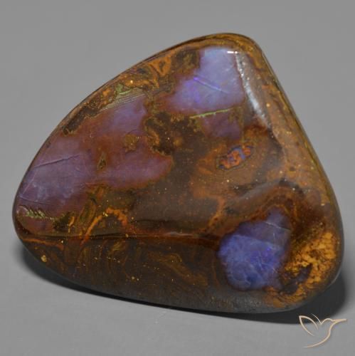 58.43 ct Multicolor Boulder Opal Stone, Natural Boulder Opal in Fancy Cabochon Shape for Sale