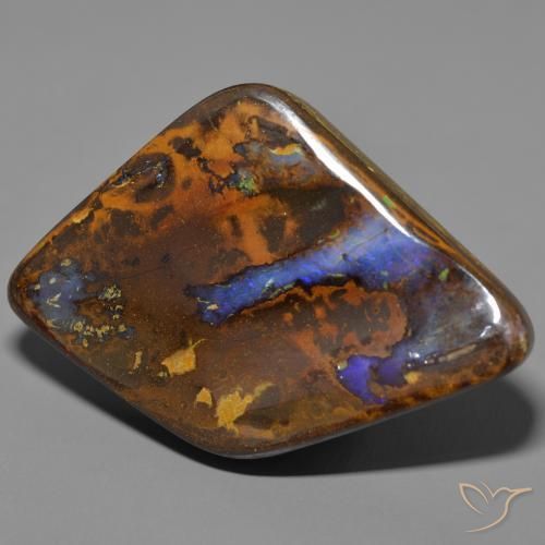 75.33 ct Multicolor Boulder Opal Stone, Natural Boulder Opal in Fancy Cabochon Shape for Sale