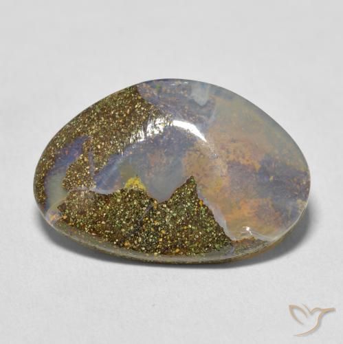 7.00ct Natural Multicolor Boulder Opal, Fancy, Opaque