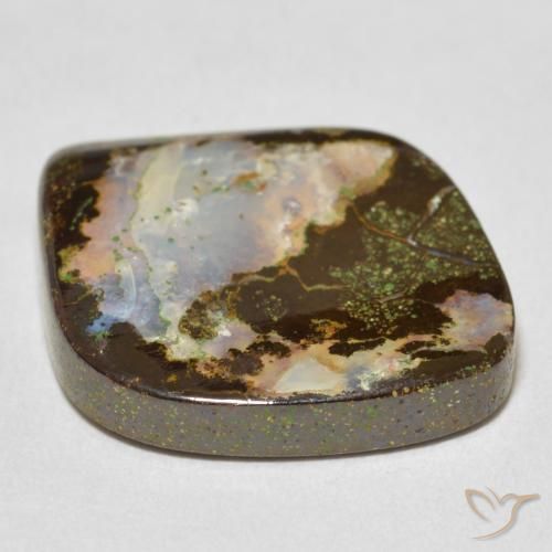 Boulder Opal Gemstone in 20.1 x 16.5 mm Size for Sale, Boulder Opal Stone in Multicolor Color