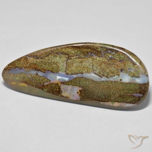 33.35 ct Multicolor Boulder Opal Stone, Natural Boulder Opal in Fancy Cabochon Shape for Sale