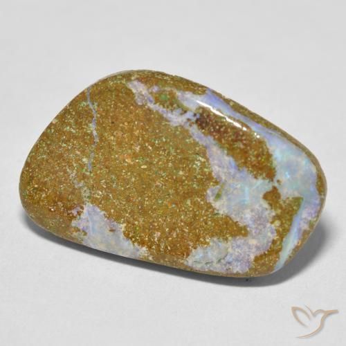 10.71 ct Multicolor Boulder Opal Stone, Natural Boulder Opal in Fancy Cabochon Shape for Sale