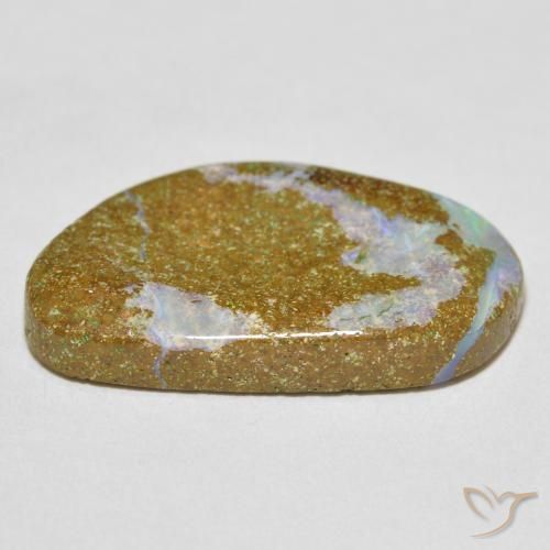 Boulder Opal Gemstone in 24.8 x 15.2 mm Size for Sale, Boulder Opal Stone in Multicolor Color