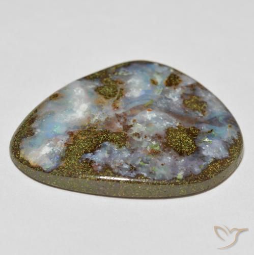 Boulder Opal Gemstone in 36.1 x 31 mm Size for Sale, Boulder Opal Stone in Multicolor Color