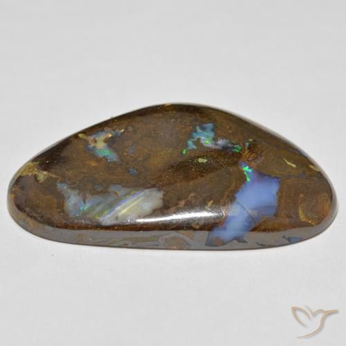 Boulder Opal Gemstone in 42.5 x 26.1 mm Size for Sale, Boulder Opal Stone in Multicolor Color