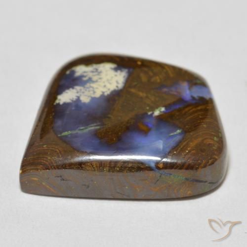Boulder Opal Gemstone in 22.6 x 21.3 mm Size for Sale, Boulder Opal Stone in Multicolor Color