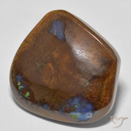 21.08 ct Multicolor Boulder Opal Stone, Natural Boulder Opal in Fancy Cabochon Shape for Sale
