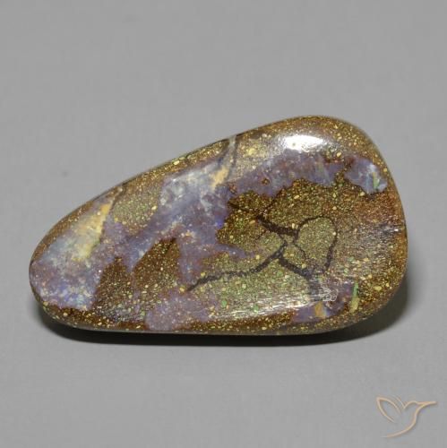 10.92ct Natural Multicolor Boulder Opal, Fancy, Opaque