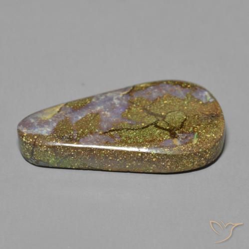 Boulder Opal Gemstone in 22.6 x 12.9 mm Size for Sale, Boulder Opal Stone in Multicolor Color