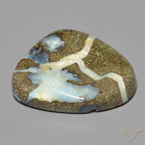 Boulder Opal Gemstone in 25.7 x 23.1 mm Size for Sale, Boulder Opal Stone in Multicolor Color