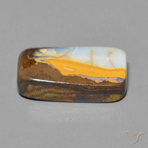 Boulder Opal Gemstone in 16.7 x 9.6 mm Size for Sale, Boulder Opal Stone in Multicolor Color