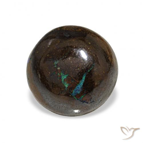 3.11 ct Multicolor Boulder Opal Stone, Natural Boulder Opal in Round Cabochon Shape for Sale