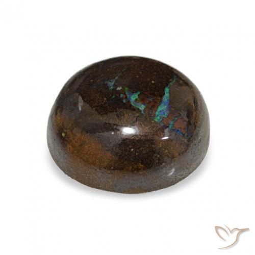 Boulder Opal Gemstone in 9 mm (calibrated) Size for Sale, Boulder Opal Stone in Multicolor Color