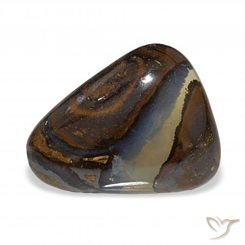 11.09ct Multicolor Boulder Opal, Trillion, Translucent