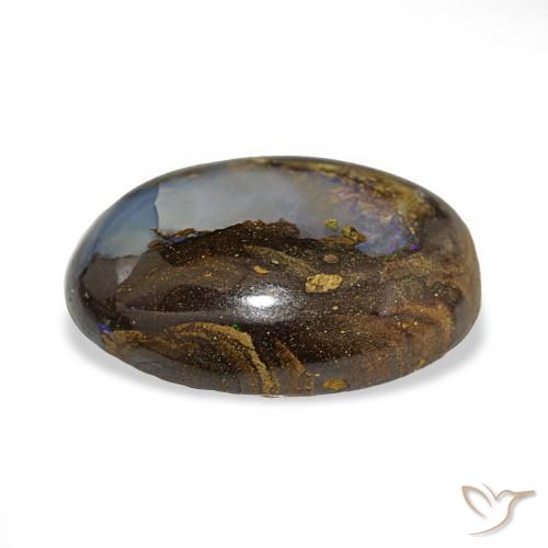 Boulder Opal Gemstone in 23.1 x 17.6 mm Size for Sale, Boulder Opal Stone in Multicolor Color