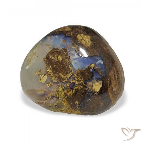 9.91 ct Multicolor Boulder Opal Stone, Natural Boulder Opal in Fancy Cabochon Shape for Sale