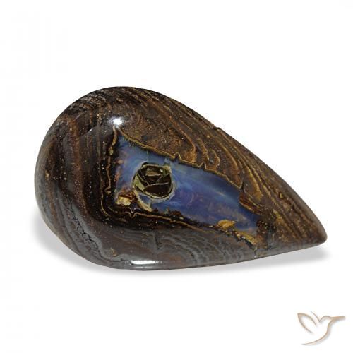 8.90 ct Multicolor Boulder Opal Stone, Natural Boulder Opal in Pear Cabochon Shape for Sale