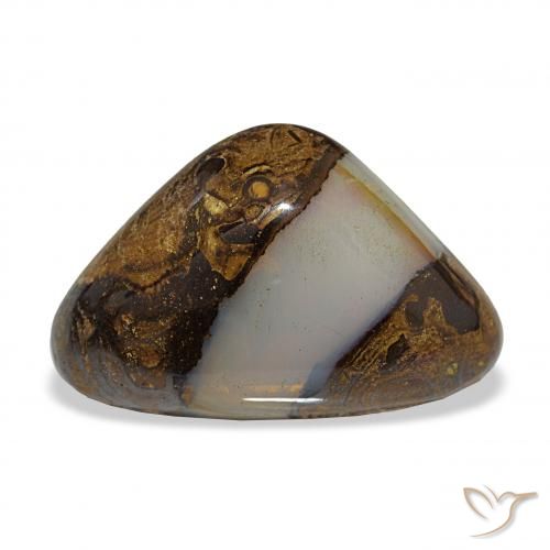 16.35ct Multicolor Boulder Opal, Trillion, Translucent
