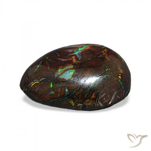 Boulder Opal Gemstone in 12.3 x 9.3 mm Size for Sale, Boulder Opal Stone in Multicolor Color