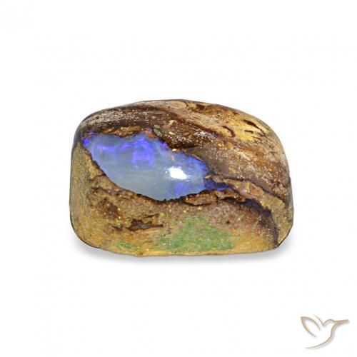Boulder Opal Gemstone in 9.7 x 7.6 mm Size for Sale, Boulder Opal Stone in Multicolor Color
