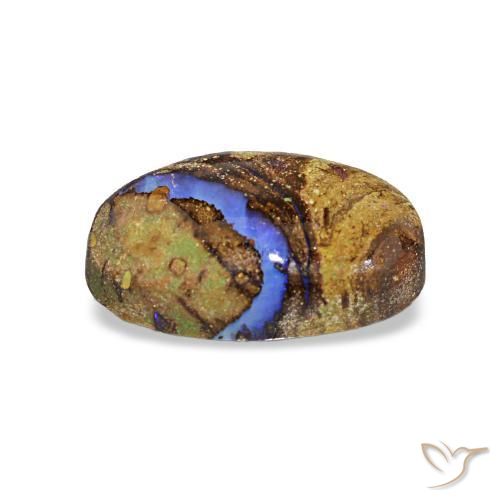 Boulder Opal Gemstone in 10.5 x 6.7 mm Size for Sale, Boulder Opal Stone in Multicolor Color