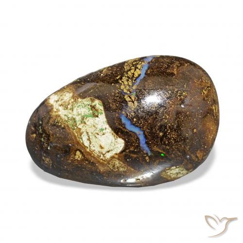 8.33 ct Multicolor Boulder Opal Gemstone, Boulder Opal Gem in Fancy Cabochon Shape for Sale.