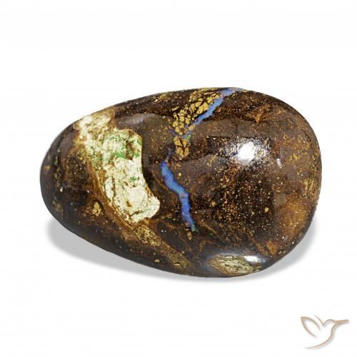 8.33 ct Multicolor Boulder Opal Stone, Natural Boulder Opal in Fancy Cabochon Shape for Sale