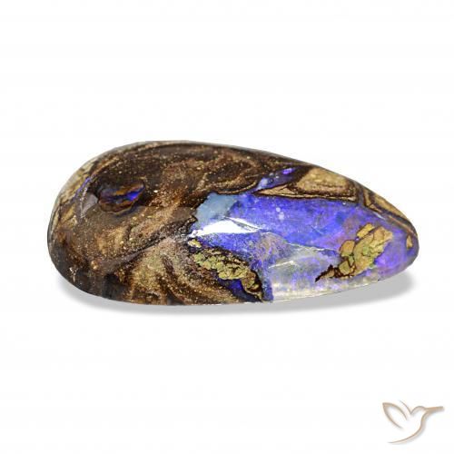 Boulder Opal Gemstone in 17.4 x 10.1 mm Size for Sale, Boulder Opal Stone in Multicolor Color