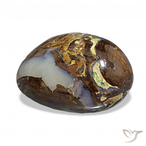 8.61 ct Multicolor Boulder Opal Stone, Natural Boulder Opal in Fancy Cabochon Shape for Sale