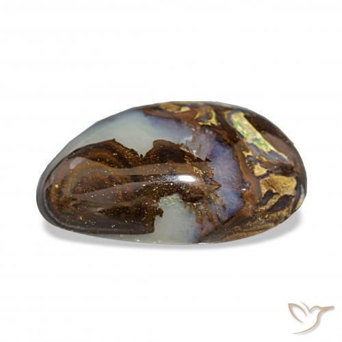 Boulder Opal Gemstone in 17.9 x 11.9 mm Size for Sale, Boulder Opal Stone in Multicolor Color