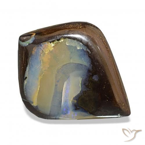 12.16 ct Multicolor Boulder Opal Stone, Natural Boulder Opal in Rhomb Cabochon Shape for Sale